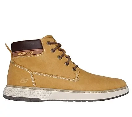 حذاء سكيتشرز جارلان دينو رجالي مقاوم للماء من الجلد النباتي لون كراميل مقاس 43 - سكيتشرز - Image 2
