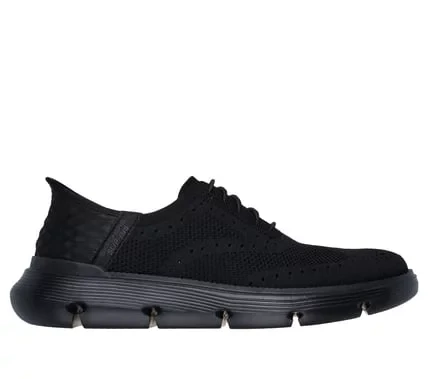 Skechers Hands Free Slip-ins Garza Palma Men's Wingtip Shoes Classic Fit Engineered Knit Upper with Stretch Laces Charcoal Infused Air Cooled Memory Foam Insole 40 Black Skechers Hands Free Slip-ins Garza Palma Men's Wingtip Shoes Classic Fit Engineered Knit Upper with Stretch Laces Charcoal Infused Air Cooled Memory Foam Insole 40 Black
