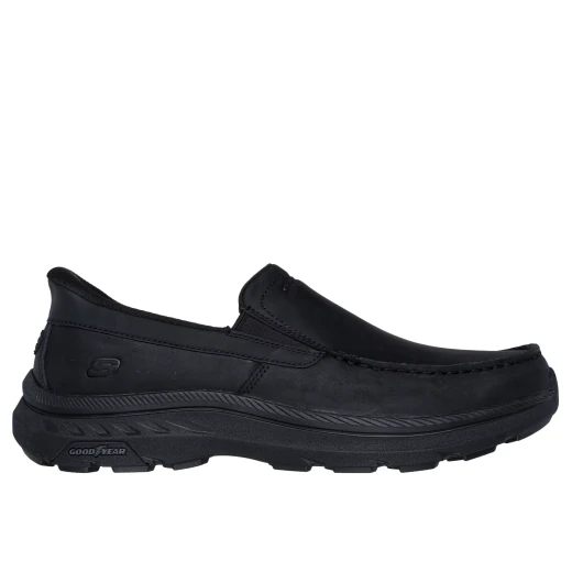 Skechers Men's Pollard Slip On Loafers Black 40 with Hands Free Slip ins Technology Relaxed Fit Design Air Cooled Memory Foam Insole Memory Arch Support Goodyear Rubber Outsole Skechers Men's Pollard Slip On Loafers Black 40 with Hands Free Slip ins Technology Relaxed Fit Design Air Cooled Memory Foam Insole Memory Arch Support Goodyear Rubber Outsole