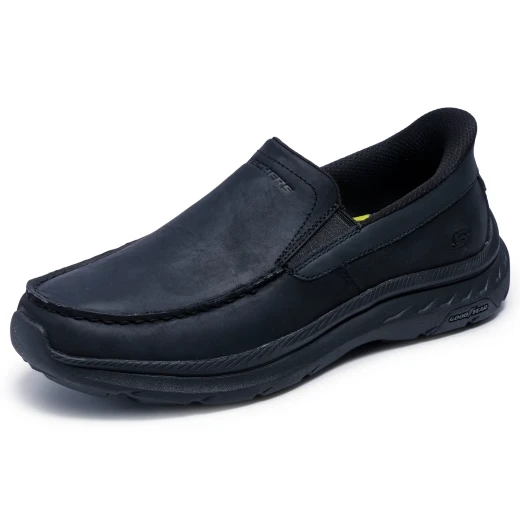 Skechers Men's Pollard Slip On Loafers Black 40 with Hands Free Slip ins Technology Relaxed Fit Design Air Cooled Memory Foam Insole Memory Arch Support Goodyear Rubber Outsole - Skechers - Image 4