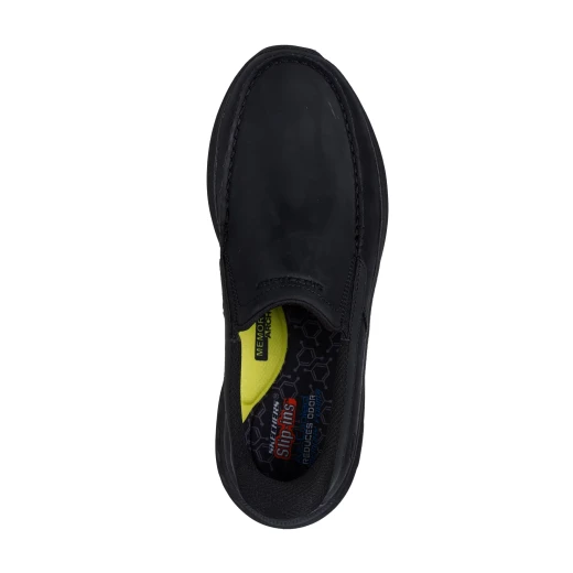 Skechers Men's Pollard Slip On Loafers Black 40 with Hands Free Slip ins Technology Relaxed Fit Design Air Cooled Memory Foam Insole Memory Arch Support Goodyear Rubber Outsole - Skechers - Image 6