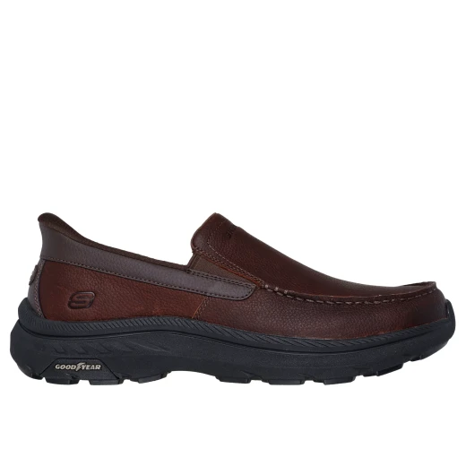 Skechers Men's Hands Free Slip-ins Relaxed Fit Pollard Osgood Moc Toe Loafer Brown Leather 40 Featuring Air-Cooled Memory Foam Insole & Goodyear Rubber Outsole Skechers Men's Hands Free Slip-ins Relaxed Fit Pollard Osgood Moc Toe Loafer Brown Leather 40 Featuring Air-Cooled Memory Foam Insole & Goodyear Rubber Outsole