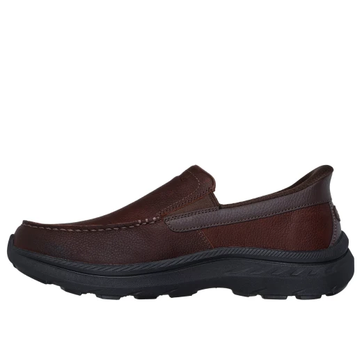 Skechers Men's Hands Free Slip-ins Relaxed Fit Pollard Osgood Loafer Brown Leather 44 Featuring Air-Cooled Memory Foam Insole, Memory Arch Support, and Goodyear Rubber Outsole - Skechers - Image 5