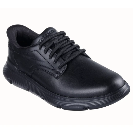 Skechers Hands Free Slip-ins Garza Duran Men's Slip On Shoes Black Leather 40 with Charcoal Infused Air Cooled Memory Foam Insole and Memory Arch Support Fixed Stretch Laces - Skechers - Image 3