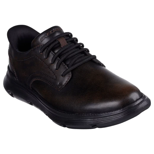 Skechers Hands Free Slip-ins Garza Duran Men's Brown Leather Moccasin Slip On Shoes with Air Cooled Memory Foam Insole, Memory Arch Support, and Fixed Stretch Laces, Size 40 - Skechers - Image 3