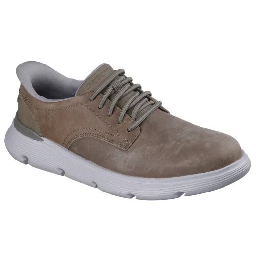 Skechers Hands Free Slip-ins Garza Duran Men's Moccasin Taupe 40 with Charcoal Infused Air-Cooled Memory Foam Insole and Memory Arch Support, Fixed Stretch Laces for Easy Wear - Skechers - Image 3