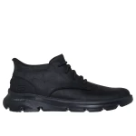 Skechers Men's Arch Fit Garza Slip-ins Relaxed Fit Chukka Boot Black Leather Upper 41 Featuring Arch Fit Insole and Hands Free Design - Skechers
