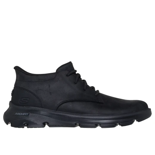 Skechers Men's Arch Fit Garza Slip-ins Relaxed Fit Chukka Boot Black Leather Upper 41 Featuring Arch Fit Insole and Hands Free Design - Skechers - Image 2