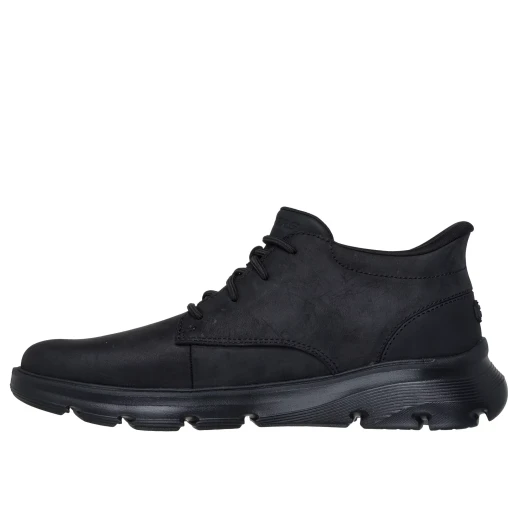 Skechers Men's Arch Fit Garza Ridley Slip on Chukka Boot Black Leather with Synthetic Overlays Hands Free Slip ins Relaxed Fit Featuring Air Cooled Arch Fit Insole Size 44 - Skechers - Image 5