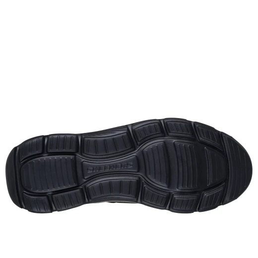 Skechers Men's Arch Fit Garza Rowan Slip In Shoes Black Leather Synthetic Upper With Fixed Stretch Laces And Air Cooled Arch Fit Insole Size 42 For Business Casual Wear - Skechers - Image 6