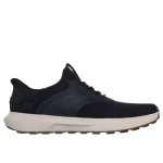 Invader Men's Sporty Sneakers Black 45 Casual Streetwear Style Comfortable All Day Wear Designer Shoes Modern Contemporary Look Perfect Fit with Shorts or Jeans - Skechers