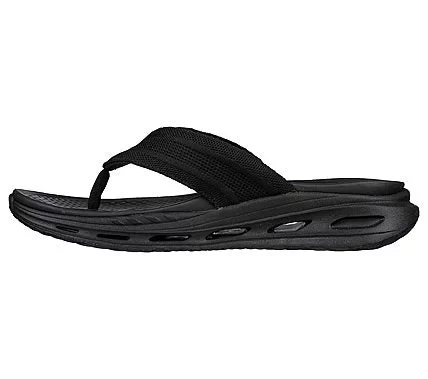 Skechers Men's Orvan SD Black Walking Shoes Relaxed Fit with Luxe Foam Footbed and Glide Step Geometric Cushioning Comfortable for Sunny Weather 41 Size - Skechers - Image 3