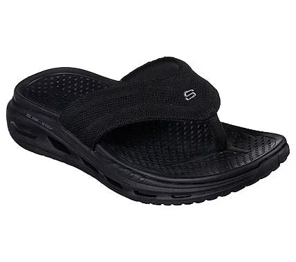 Skechers Men's Orvan SD Black Walking Shoes Relaxed Fit with Luxe Foam Footbed and Glide Step Geometric Cushioning Comfortable for Sunny Weather 41 Size - Skechers - Image 4