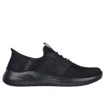 Skechers Men's Delson 3.0 Hands Free Slip ins Lavell Black Athletic Shoes Classic Fit with Engineered Knit Upper Charcoal Infused Memory Foam Insole 43/Black - Skechers