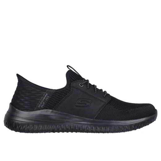 Skechers Men's Delson 3.0 Slip-ins Black Shoes with Air-Cooled Memory Foam 40 Featuring Heel Pillow and Goga Mat Arch Support Classic Fit Engineered Knit and Synthetic Upper - Skechers - Image 2