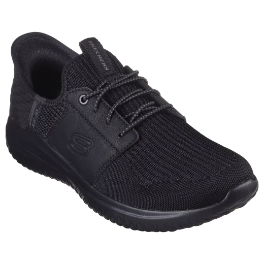 Skechers Men's Delson 3.0 Slip-ins Black Shoes with Air-Cooled Memory Foam 40 Featuring Heel Pillow and Goga Mat Arch Support Classic Fit Engineered Knit and Synthetic Upper - Skechers - Image 3