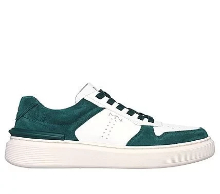 Mark Nason Skechers Men's Record 2.0 Hollows White Leather Court Sneaker with Stretch Laces, Memory Foam Lux Insole, and Rubber Heel Cup Detail - Size 45 Mark Nason Skechers Men's Record 2.0 Hollows White Leather Court Sneaker with Stretch Laces, Memory Foam Lux Insole, and Rubber Heel Cup Detail - Size 45