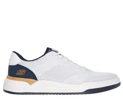 Skechers Men's Corliss Dorset Casual Sneakers Engineered Knit Upper Stretch Laces Air Cooled Memory Foam Insole Goga Mat Arch Cushioning White 41 US Men's Shoes - Skechers - Image 2