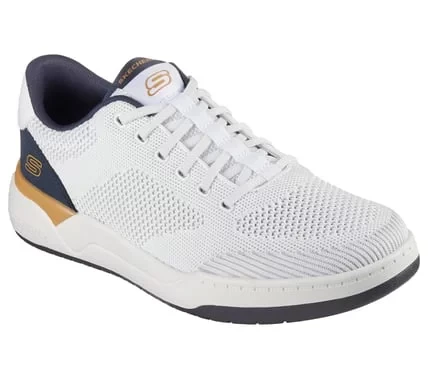 Skechers Men's Corliss Dorset Casual Sneakers Engineered Knit Upper Stretch Laces Air Cooled Memory Foam Insole Goga Mat Arch Cushioning White 41 US Men's Shoes - Skechers - Image 3