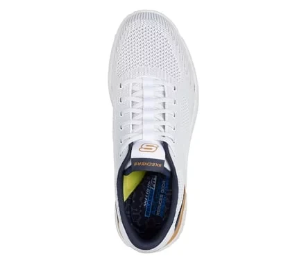 Skechers Men's Corliss Dorset Casual Sneakers Engineered Knit Upper Stretch Laces Air Cooled Memory Foam Insole Goga Mat Arch Cushioning White 41 US Men's Shoes - Skechers - Image 4