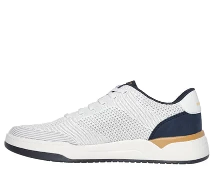 Skechers Men's Corliss Dorset Casual Sneakers Engineered Knit Upper Stretch Laces Air Cooled Memory Foam Insole Goga Mat Arch Cushioning White 41 US Men's Shoes - Skechers - Image 5
