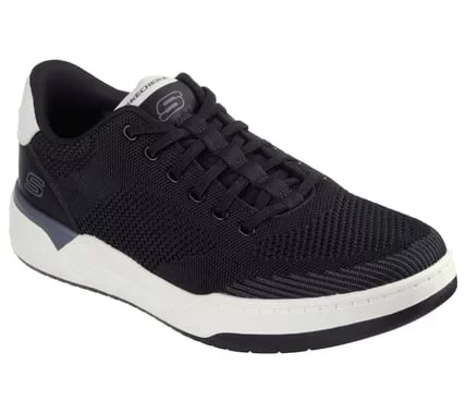 Skechers Men's Corliss Dorset Casual Sneakers Engineered Knit Upper Stretch Laces Air Cooled Memory Foam Insole Goga Mat Arch Cushioning White 41 US Men's Shoes - Skechers - Image 8