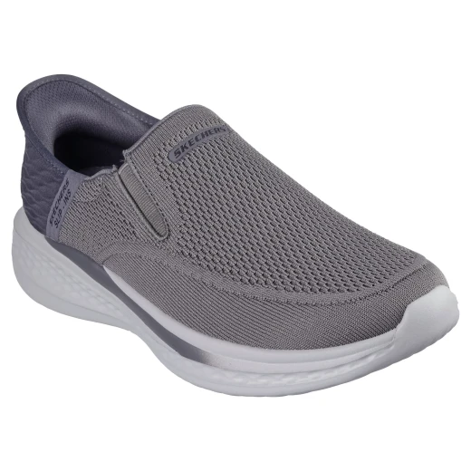Skechers Men's Slade Deacon Slip On Shoes Gray Knitted Mesh Upper with Air Cooled Memory Foam Insole Size 42 - Skechers - Image 2