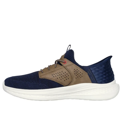 Skechers Men's Slip-ins Relaxed Fit Slade Caster Walking Shoes Navy 44 Featuring Heel Pillow Mesh Upper Air-Cooled Memory Foam Insole and Goga Mat Arch Support - Skechers - Image 4