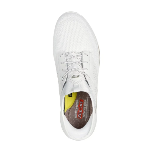 Skechers Men's Slip-ins Relaxed Fit Slade Caster Walking Shoes Off White 41 with Heel Pillow, Air-Cooled Memory Foam Insole, and Goga Mat Arch Support - Skechers - Image 5