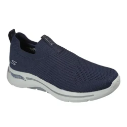 Skechers Men's GO WALK Arch Fit Iconic Navy Athletic Sneakers: Breathable Knit Upper, Removable Arch Fit Insole, Lightweight ULTRA GO Midsole, Size 41