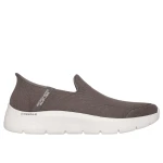 Skechers Men's GO WALK Flex Slip-ins Louis Brown Comfortable Slip On Shoes Featuring Air-Cooled Memory Foam and Ultra Go Cushioning, Size 42.5 - Skechers