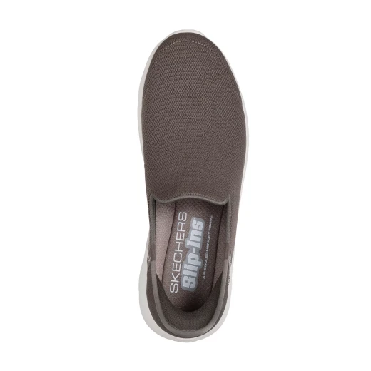Skechers Men's Go Walk Flex Louis Slip On Shoes Brown Size 46 Featuring Hands Free Slip ins Technology Mesh Upper Air Cooled Memory Foam Insole Ultra Go Midsole Comfort - Skechers - Image 4