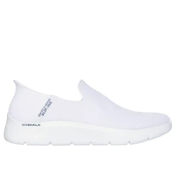 Skechers Men's GO WALK Flex Slip-ins Shoes White 40 Laceless Comfort with Air-Cooled Memory Foam and ULTRA GO Midsole