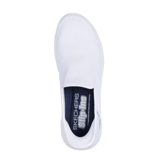 Skechers Men's GO WALK Flex Slip-ins® Laceless Walking Shoes with Heel Pillow™ and Air-Cooled Memory Foam® Comfort Insole, Lightweight ULTRA GO® Cushioning, White, Size 43 - Skechers - Image 5