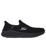Skechers Men's Hands Free Slip-ins GO WALK Now Sporty Vegan Slip On 43 Black Featuring Air Cooled Goga Mat Insole Ultra Light Cushioning Laceless Fit Walking Shoes - Skechers