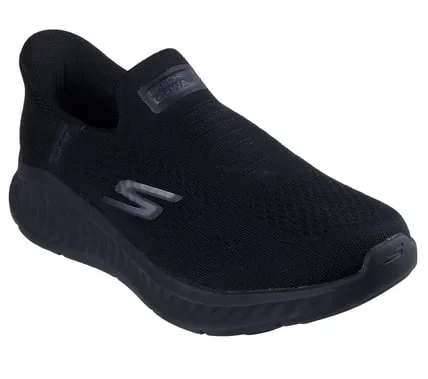 Skechers Men's Hands Free Slip-ins GO WALK Now Sporty Vegan Slip On 43 Black Featuring Air Cooled Goga Mat Insole Ultra Light Cushioning Laceless Fit Walking Shoes - Skechers - Image 3