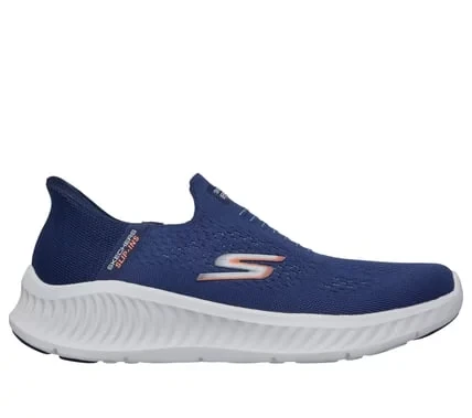 Skechers Men's Go Walk Now Slip-ins Walking Shoes Navy 42 with Hands Free Slip-ins, Air-Cooled Goga Mat Insole, and Ultra Light Cushioning for Easy Comfort and Support - Skechers - Image 2