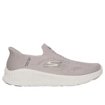 Skechers Men's GO WALK Now Slip-ins Comfort Walking Shoes with Hands Free Design and Air-Cooled Goga Mat Insole, Taupe, Size 42.5. Sporty Vegan Laceless Fit - Skechers