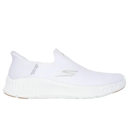 Skechers Men's GO WALK Now Slip-ins 216372 WHT White Comfort Walking Shoes with Hands Free Slip-in Design, Air Cooled Goga Mat Insole and Ultra Light Cushioning, Size 41 - Skechers - Image 2