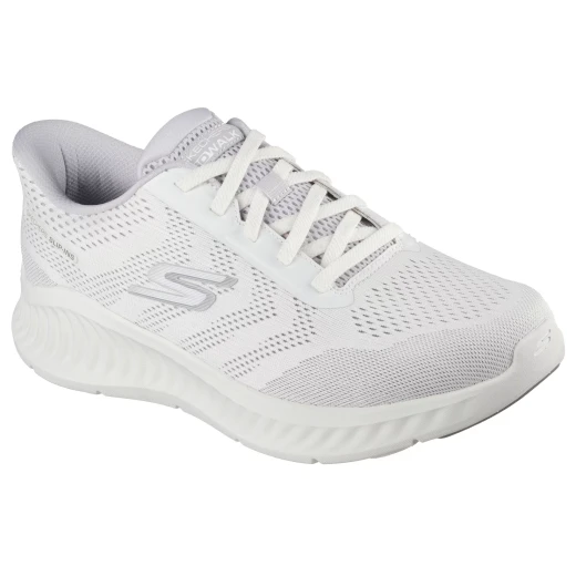 Skechers Men's Hands Free Slip ins GO WALK Now Payton 46 White Sporty Vegan Slip On Walking Shoe Featuring Air Cooled Goga Mat Insole and Ultra Light Cushioning - Skechers - Image 3