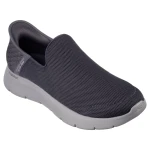Skechers Men's Slip-ins GO WALK FLEX Hands Free Comfort Walking Shoes with Heel Pillow and Air-Cooled Memory Foam Insole Gray Size 42 - Skechers