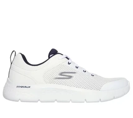 Skechers Men's Go Walk Flex 45 White Walking Shoes with Breathable Mesh Upper, Air-Cooled Goga Mat Insole, and Lightweight Ultra Go Cushioning for Enhanced Comfort and Performance - Skechers - Image 2