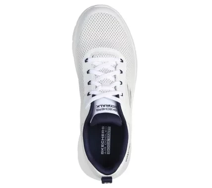 Skechers Men's Go Walk Flex 45 White Walking Shoes with Breathable Mesh Upper, Air-Cooled Goga Mat Insole, and Lightweight Ultra Go Cushioning for Enhanced Comfort and Performance - Skechers - Image 3