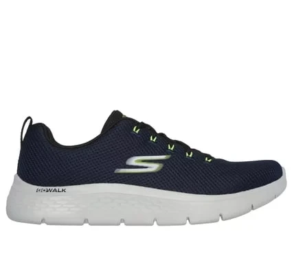 Skechers Men's Go Walk Flex Vespid Navy Athletic Walking Shoes Featuring Breathable Mesh Upper, Air Cooled Goga Mat Insole, Lightweight Ultra Go Cushioning, Lace Up Design, Size 40 - Skechers - Image 3