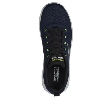 Skechers Men's Go Walk Flex Vespid Navy Athletic Walking Shoes Featuring Breathable Mesh Upper, Air Cooled Goga Mat Insole, Lightweight Ultra Go Cushioning, Lace Up Design, Size 40 - Skechers - Image 4