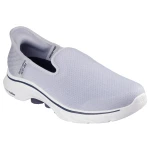 Skechers Men's GO WALK 7 Daley 2 Slip On Walking Shoes Hands Free Vegan Touchless Fit Gray Size 41 - Skechers