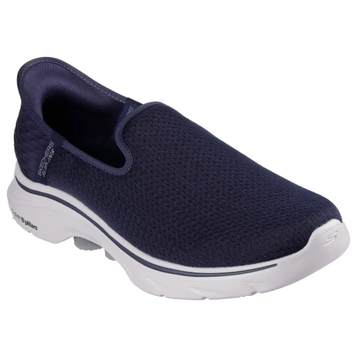 Skechers Men's GO WALK 7 Daley 2 Hands Free Slip ins Touchless Fit Vegan Walking Shoes with Air Cooled Memory Foam Insole 40 Navy - Skechers - Image 2