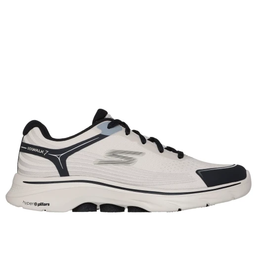 Skechers Men's GO WALK 7 Alen Taupe Walking Shoes with Air Cooled Goga Mat Insole for All Day Comfort, Size 45. Breathable Design for Dry Feet and Odor Prevention. - Skechers - Image 2