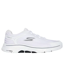 Skechers Men's Go Walk 7 Alen Walking Shoes White Size 45 Featuring Air Cooled Goga Mat Insole for All Day Comfort and Breathability