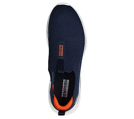 Skechers Men's GO WALK 7 Slip On Walking Shoes Navy Size 46 Featuring Air Cooled Goga Mat Insole and Ultra GO Cushioning Technology - Skechers - Image 3